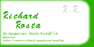 richard rosta business card